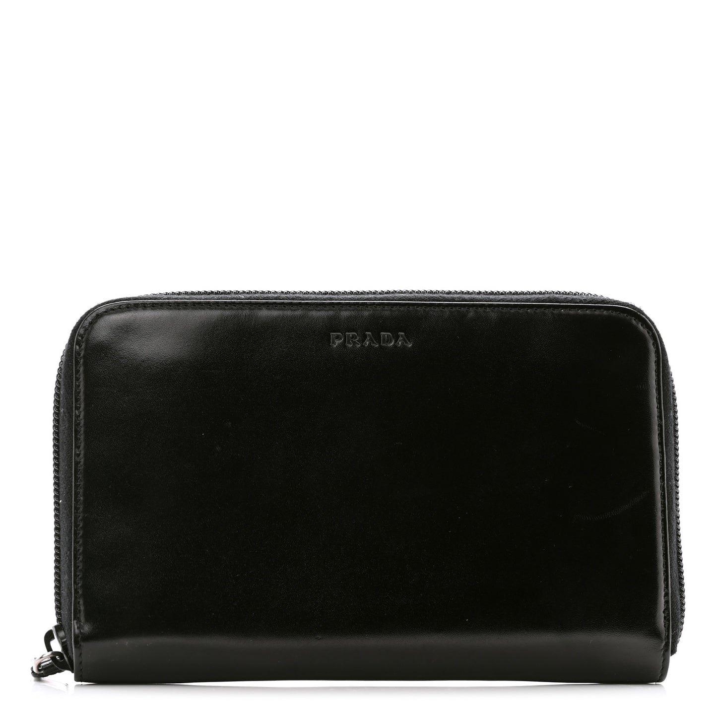 Soft Calf Zip Around Wallet Black