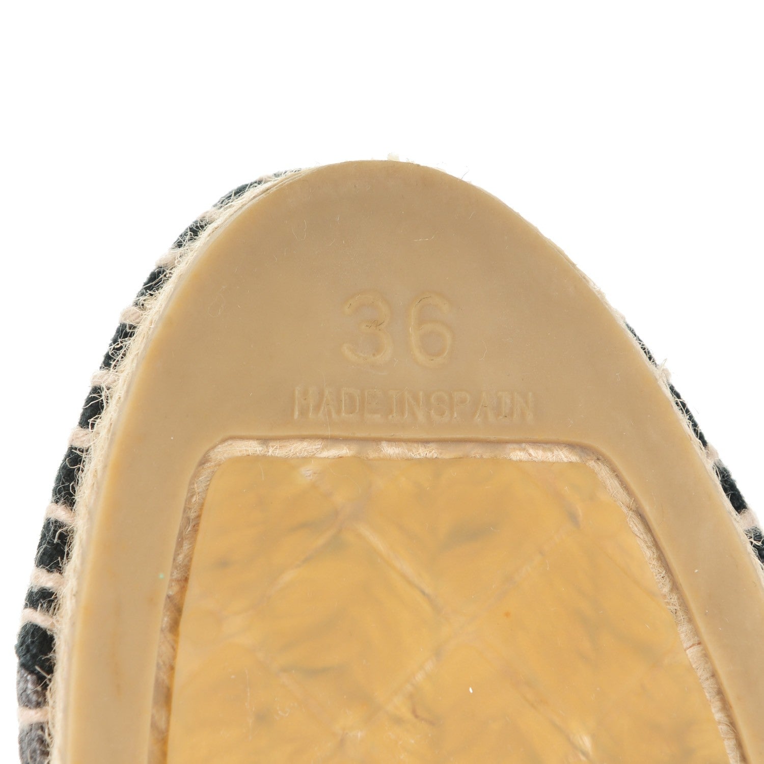 Chanel Toile CC Espadrilles 36 Grey Black 6 of 7