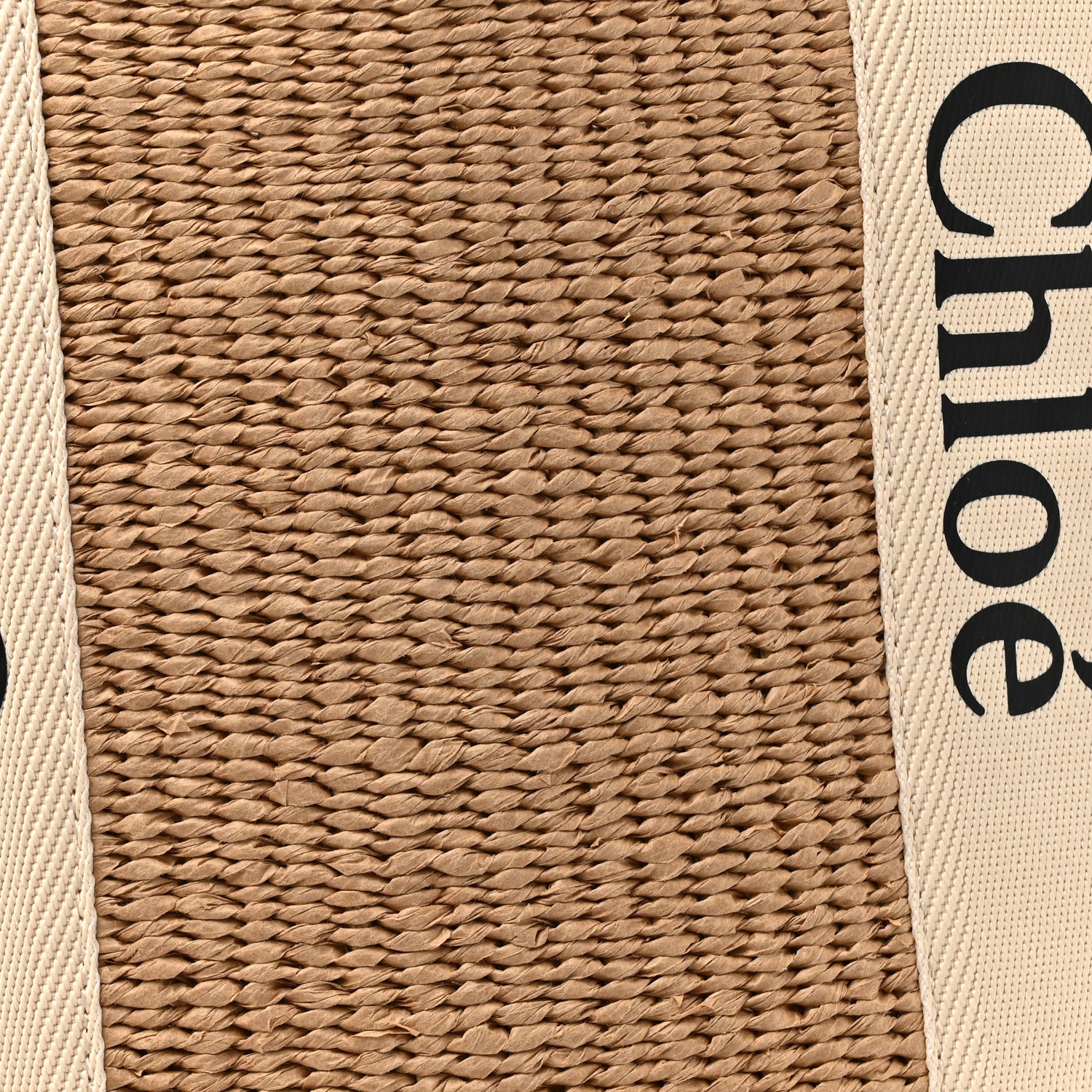 Chloe Raffia Large Woody Basket Bag White 7 of 9