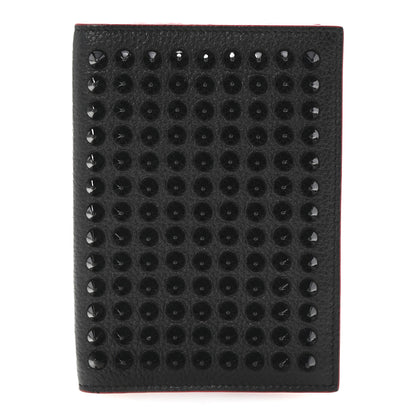Christian Louboutin Calfskin Studded Loubipass Passport Holder Black 1 of 7