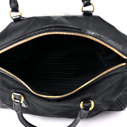 Prada Nylon Spazzolato Boston Bag Black 5 of 11