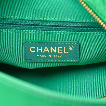 Chanel Lambskin Quilted Large Perfect Meeting Hobo Green 6 of 10