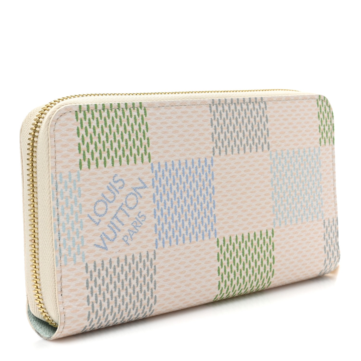 Louis Vuitton Damierlicious Zippy Wallet Pistachio Green 3 of 14