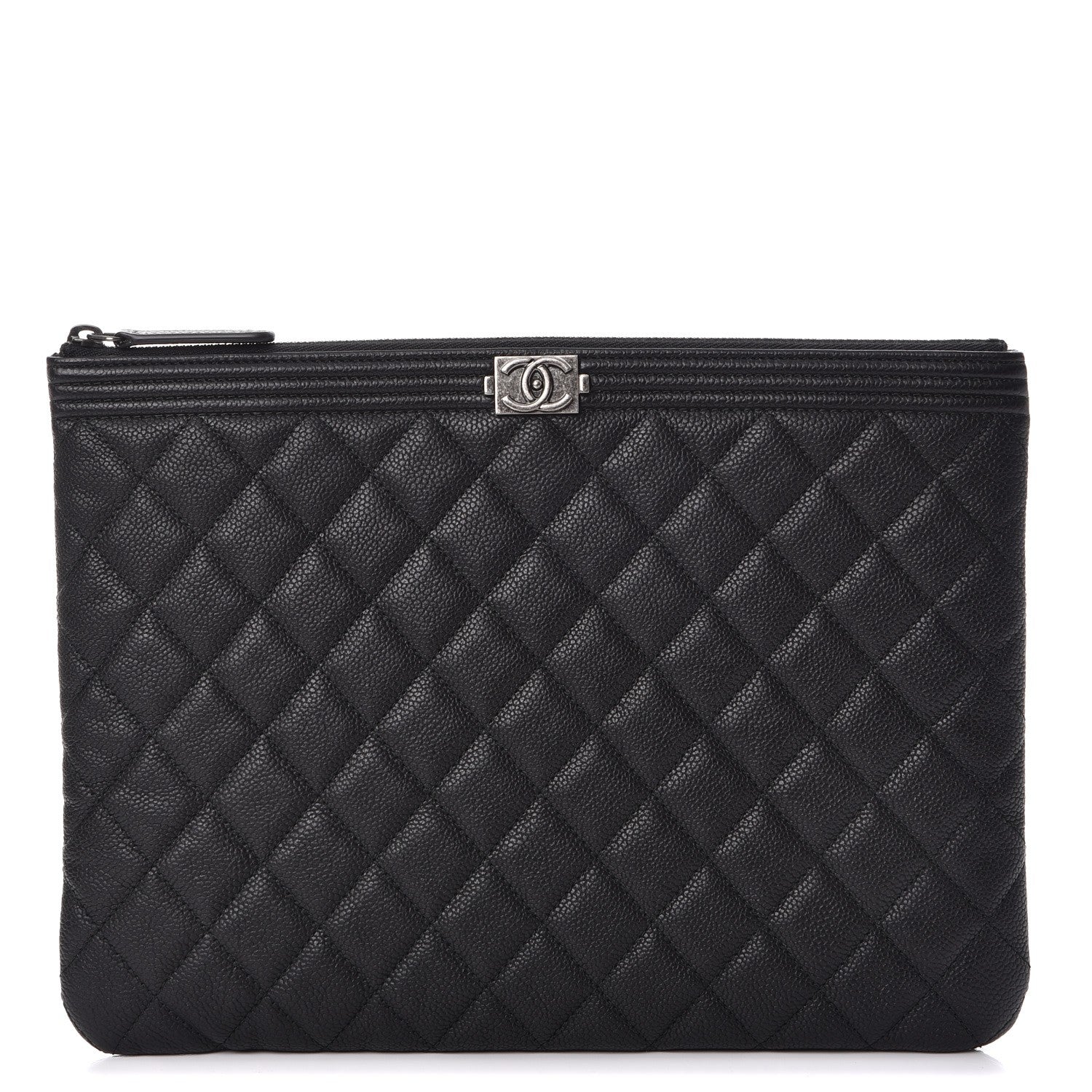 Chanel Caviar Quilted Medium Boy Cosmetic Case Black 1 of 8