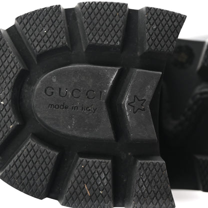 Gucci Apollo Calfskin GG Supreme Nappa Samoa Quilted Lace Up Ankle Boots 40 Black 7 of 9