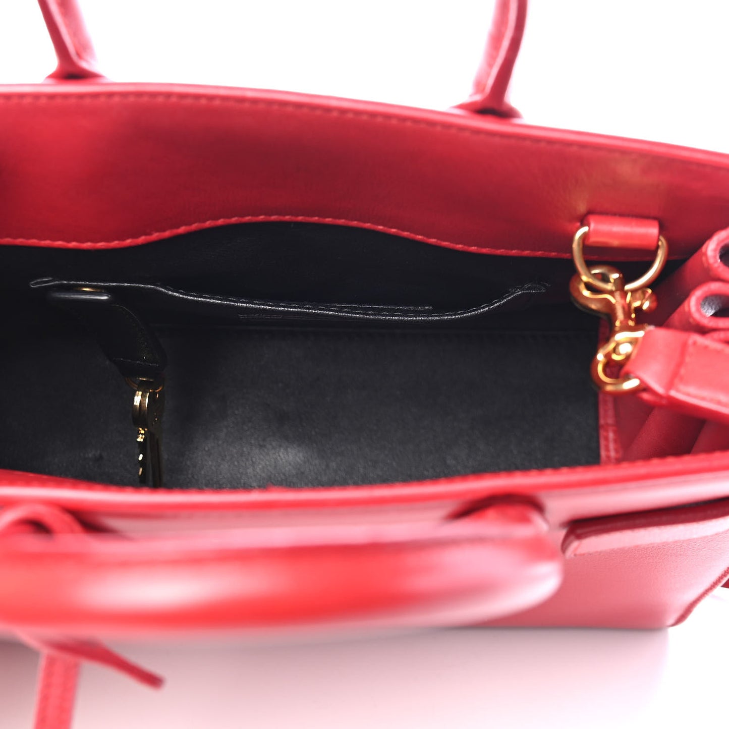 Calfskin Nano Sac De Jour Lipstick Red