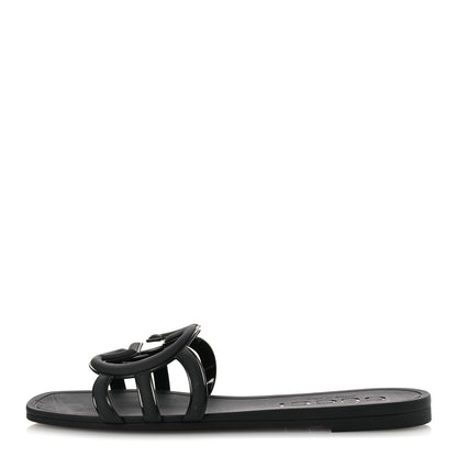 Gucci Rubber Interlocking G Womens Slide Sandals 36 Black 36 Black 1 of 13