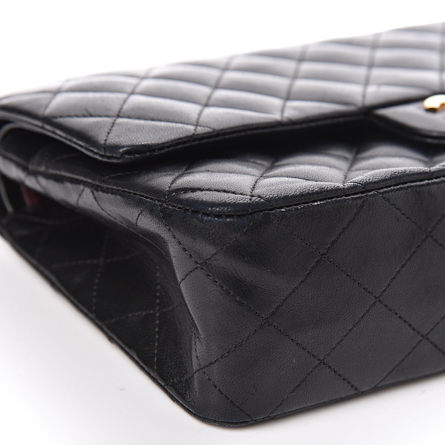 Chanel Lambskin Quilted Medium Double Flap Black 8 of 11