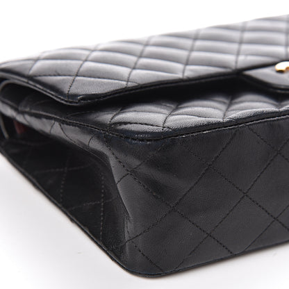 Chanel Lambskin Quilted Medium Double Flap Black 8 of 11