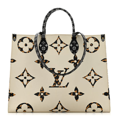 Louis Vuitton Monogram Giant Jungle Onthego GM Ivory 1 of 9