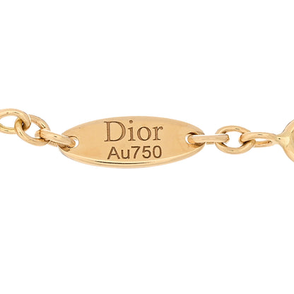 Christian Dior 18K Yellow Gold Diamond Mother of Pearl Black Onyx Rose Des Vents and Rose Celeste 5 Charm Bracelet 3 of 3