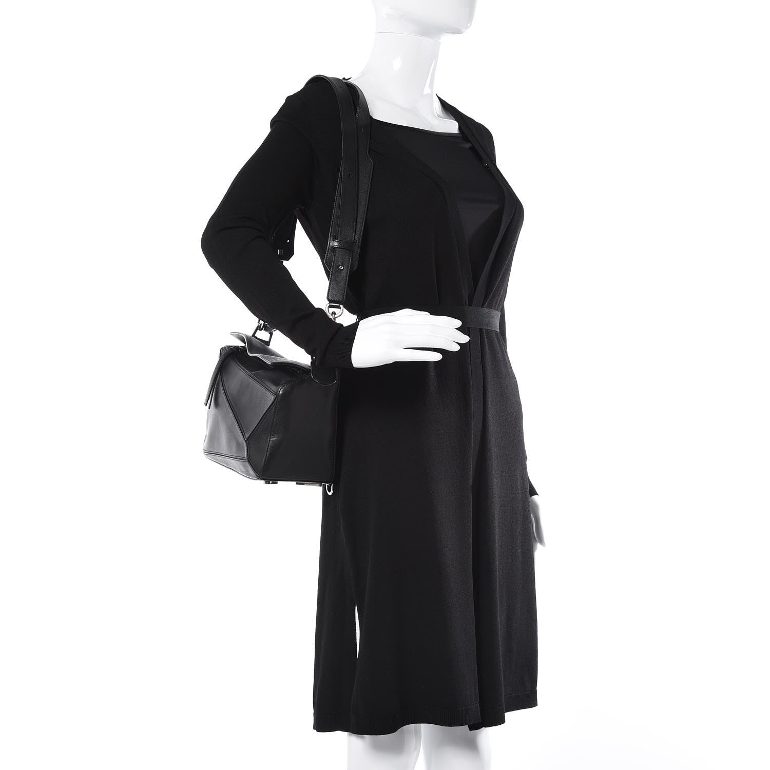 Loewe Calfskin Small Puzzle Bag Black 2 of 11