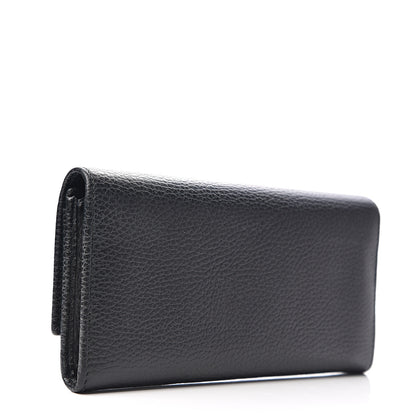 Gucci Dollar Calfskin GG Marmont Continental Wallet Black 2 of 8