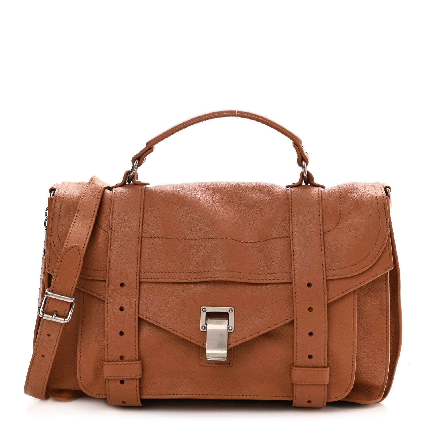 Proenza Schouler Lambskin Medium PS1 Satchel Saddle 1 of 8