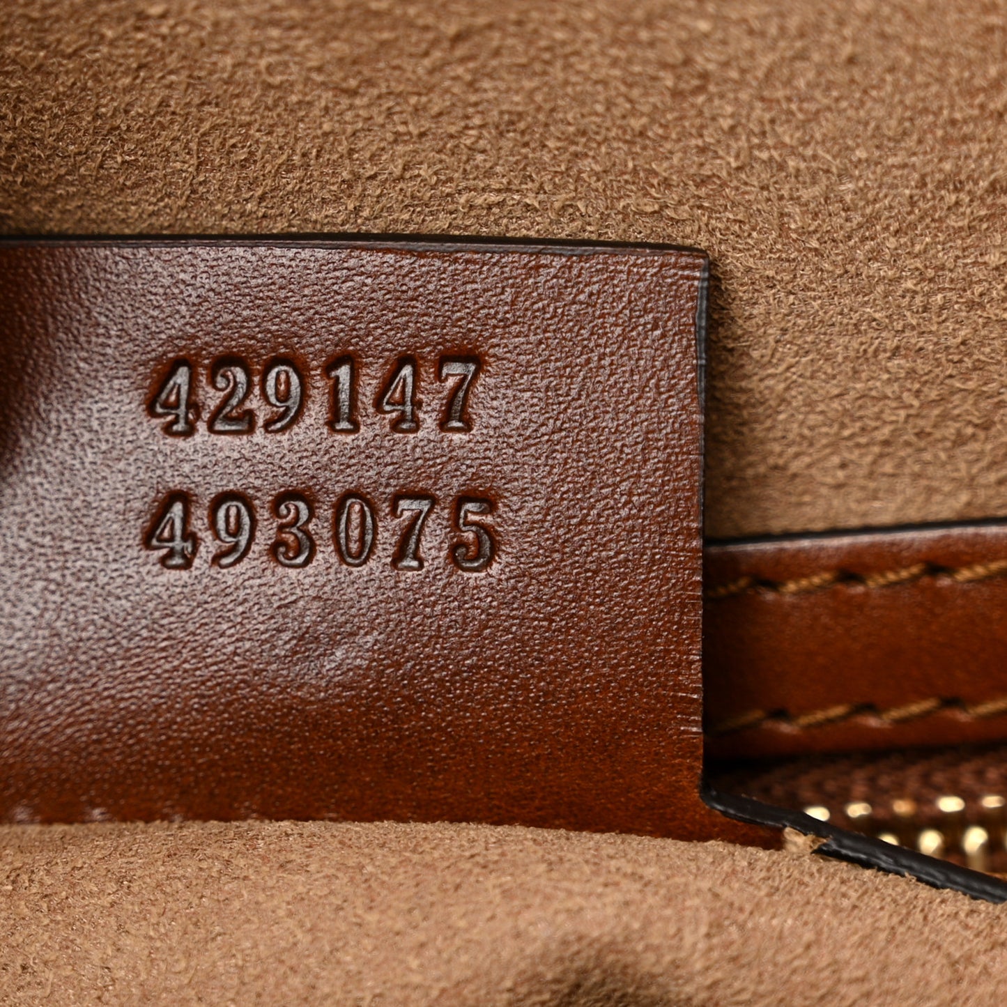 GG Supreme Monogram Linea A Foldover Tote Brown