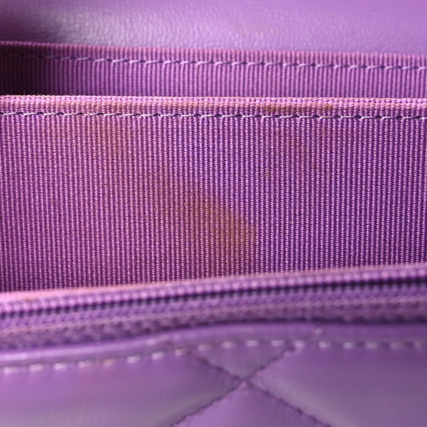 Chanel Lambskin Enamel Quilted Pending CC Clutch With Chain Purple 11 of 11