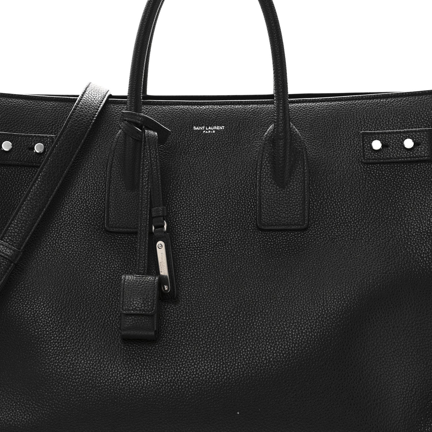 Saint Laurent Grained Calfskin Large Souple Sac De Jour Black 7 of 9