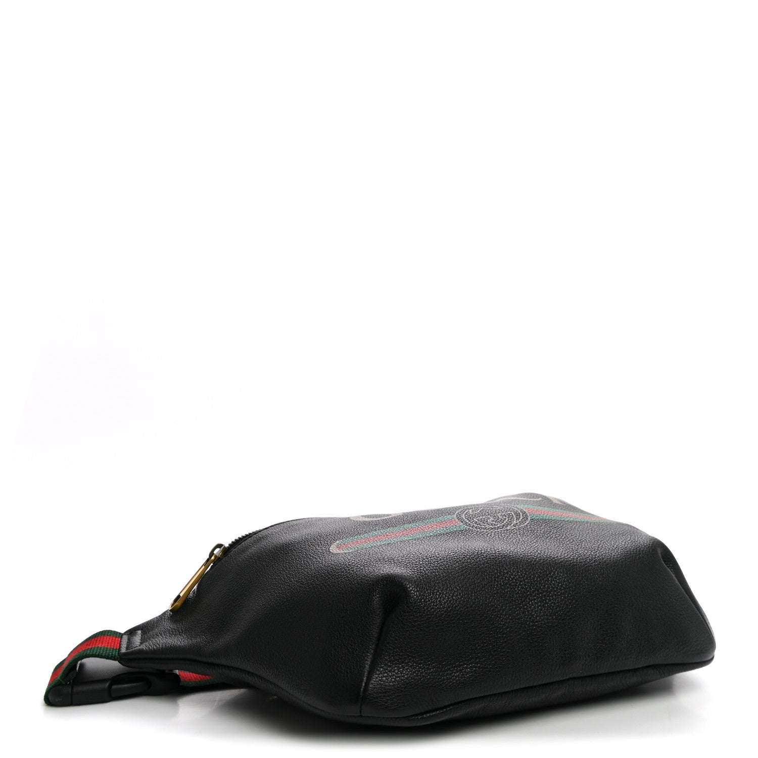 Gucci Grained Calfskin Logo Belt Bag Black 3 of 9