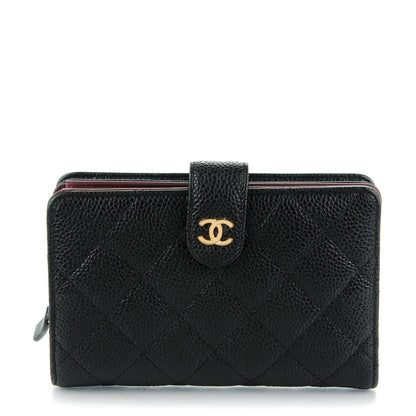 Chanel Caviar Quilted Zipped Pocket Wallet Black 1 of 8