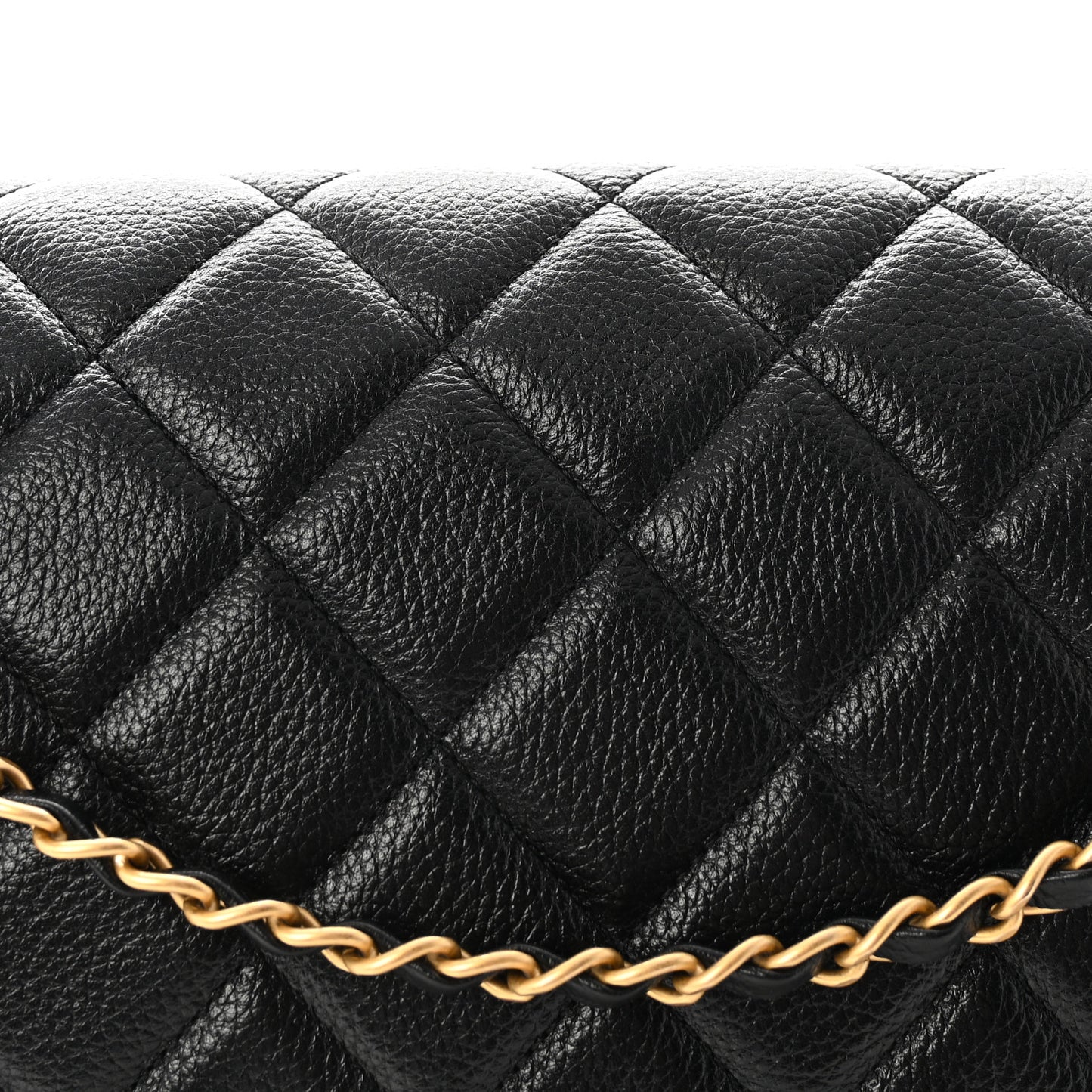 Calfskin Quilted XXL Travel Flap Bag Black