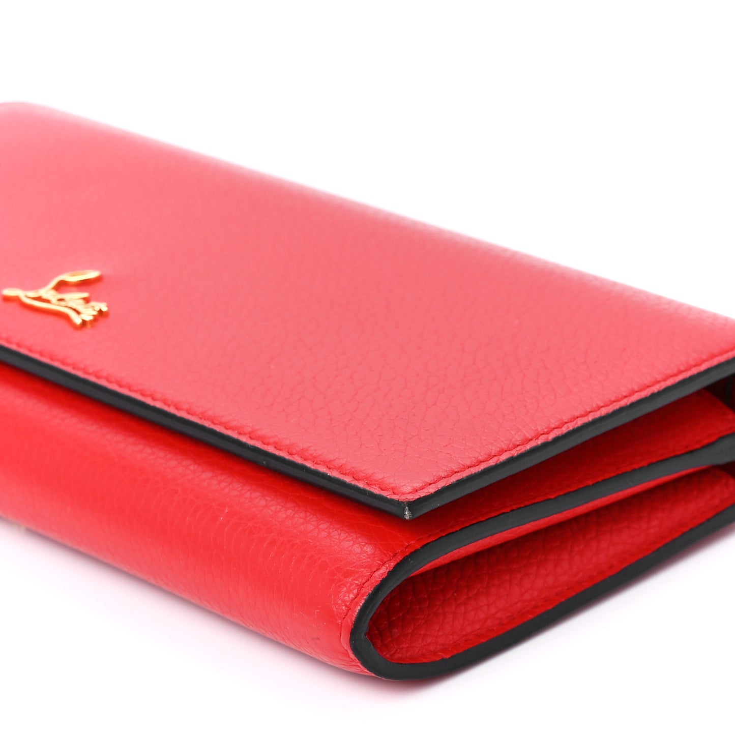 Calfskin Boudoir Wallet on Chain Red