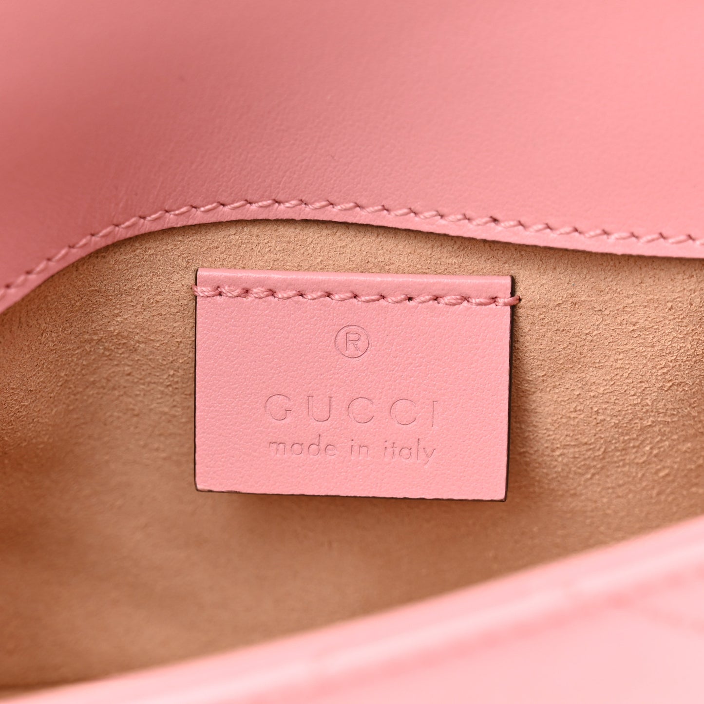 Calfskin Matelasse Super Mini GG Marmont Shoulder Bag Wild Rose