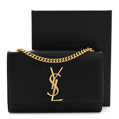 Saint Laurent Grain De Poudre Small Monogram Kate Satchel Black 11 of 11