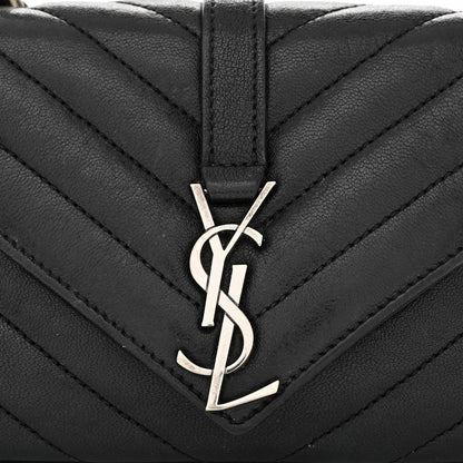Saint Laurent Saint Laurent Chevron Shoulder Bag Black 10 of 14
