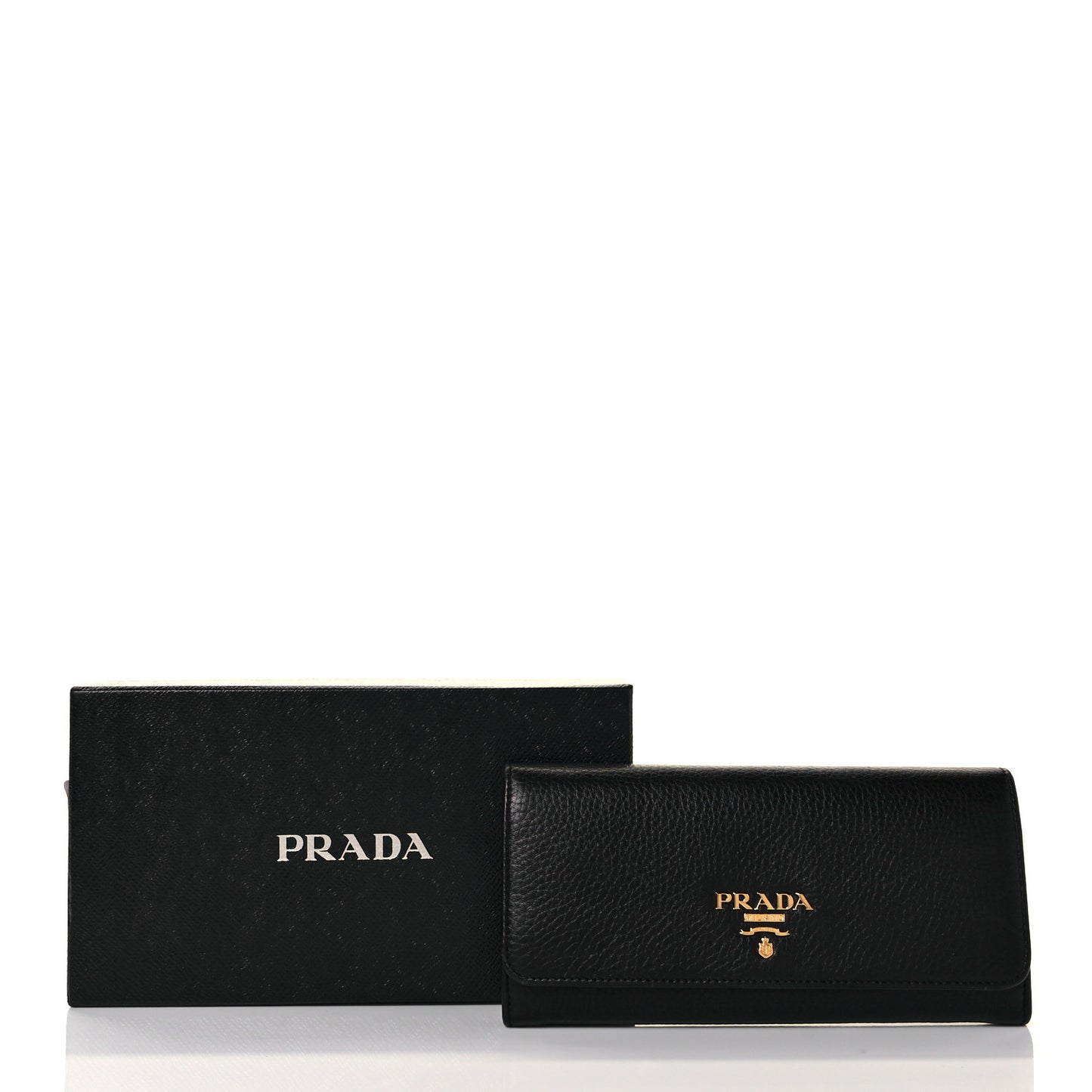 Vitello Daino Continental Flap Wallet Black
