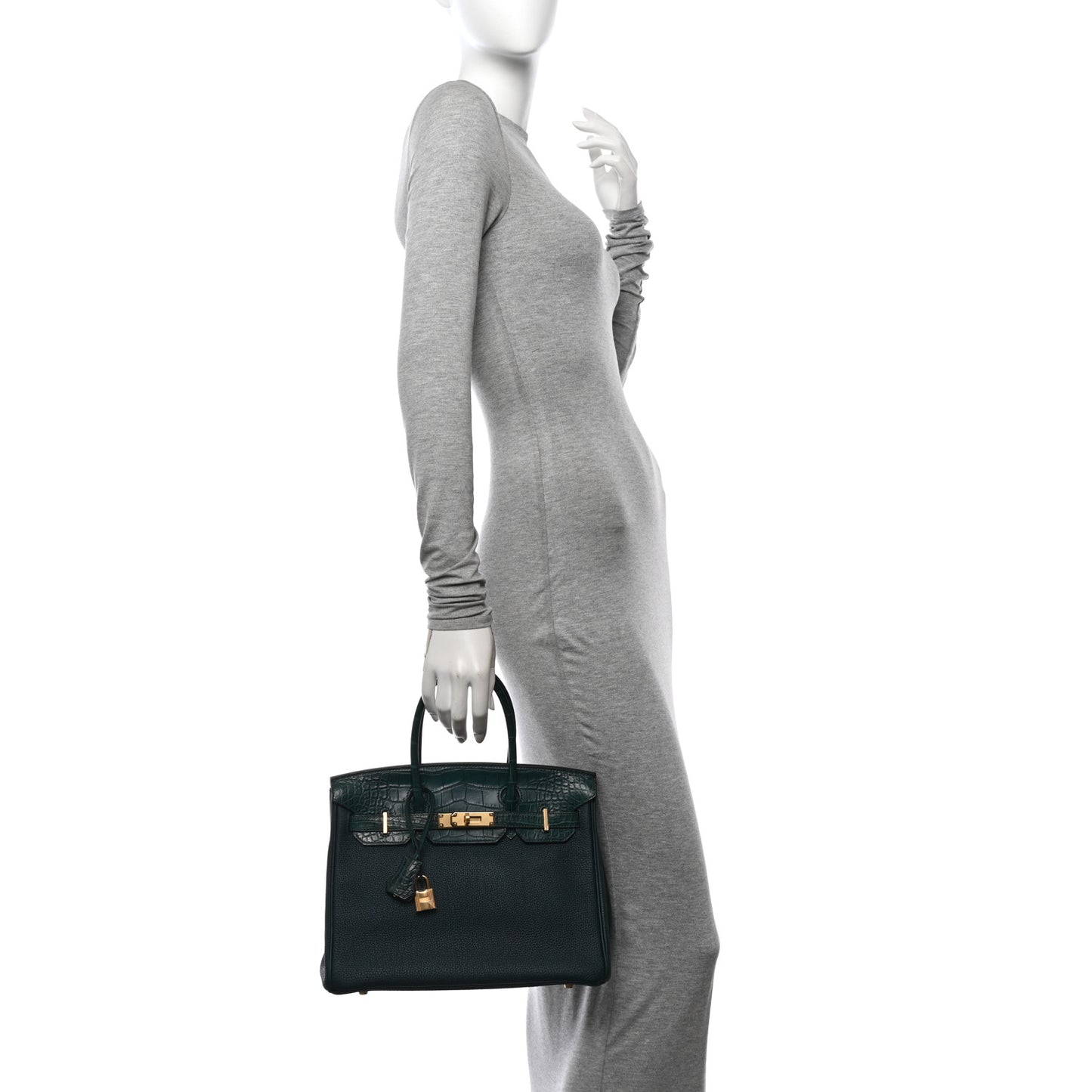 Togo Matte Alligator Birkin Touch 30 Vert Cypress