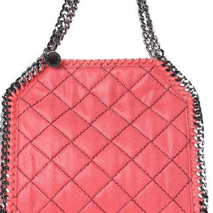 Stella McCartney Shaggy Deer Quilted Mini Falabella Tote Pink Fluo 7 of 9