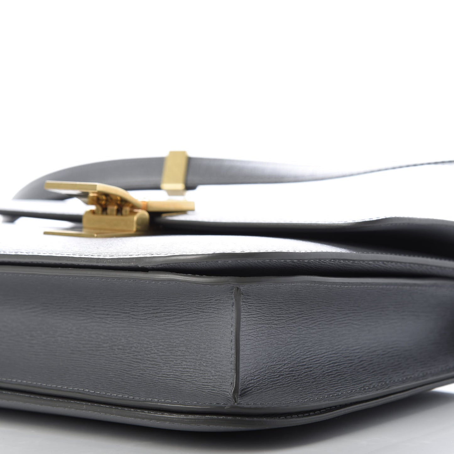 Liege Calfskin Medium Classic Box Flap Bag Grey