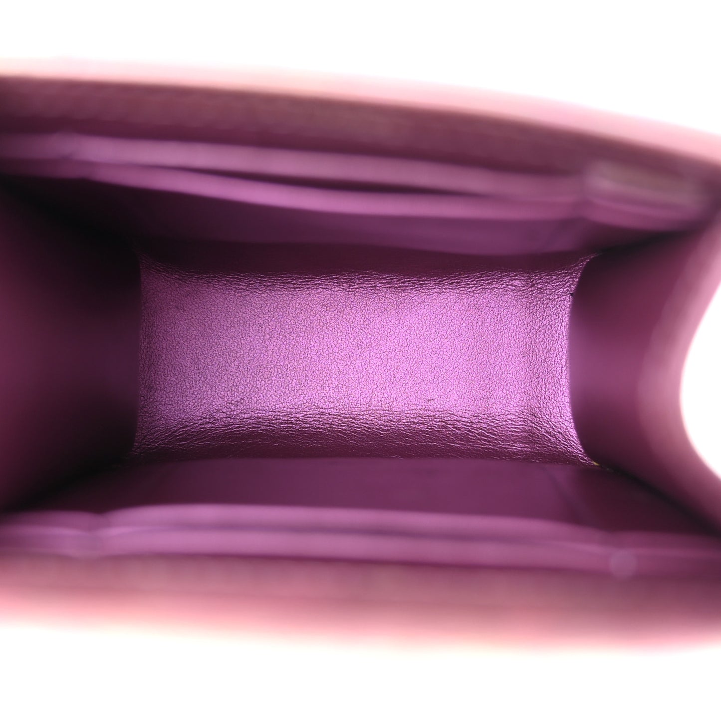 Iridescent Lambskin Quilted CC Phone Holder Purple