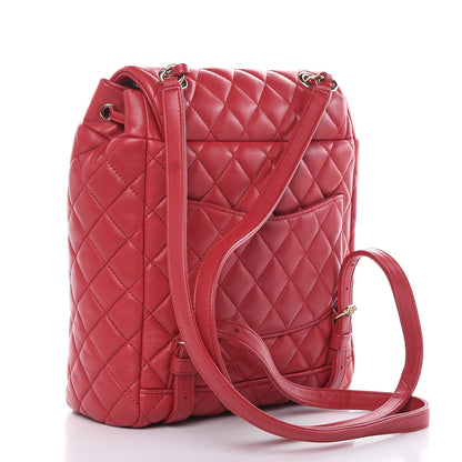 Chanel Lambskin Quilted Small Urban Spirit Backpack Dark Pink 3 of 16