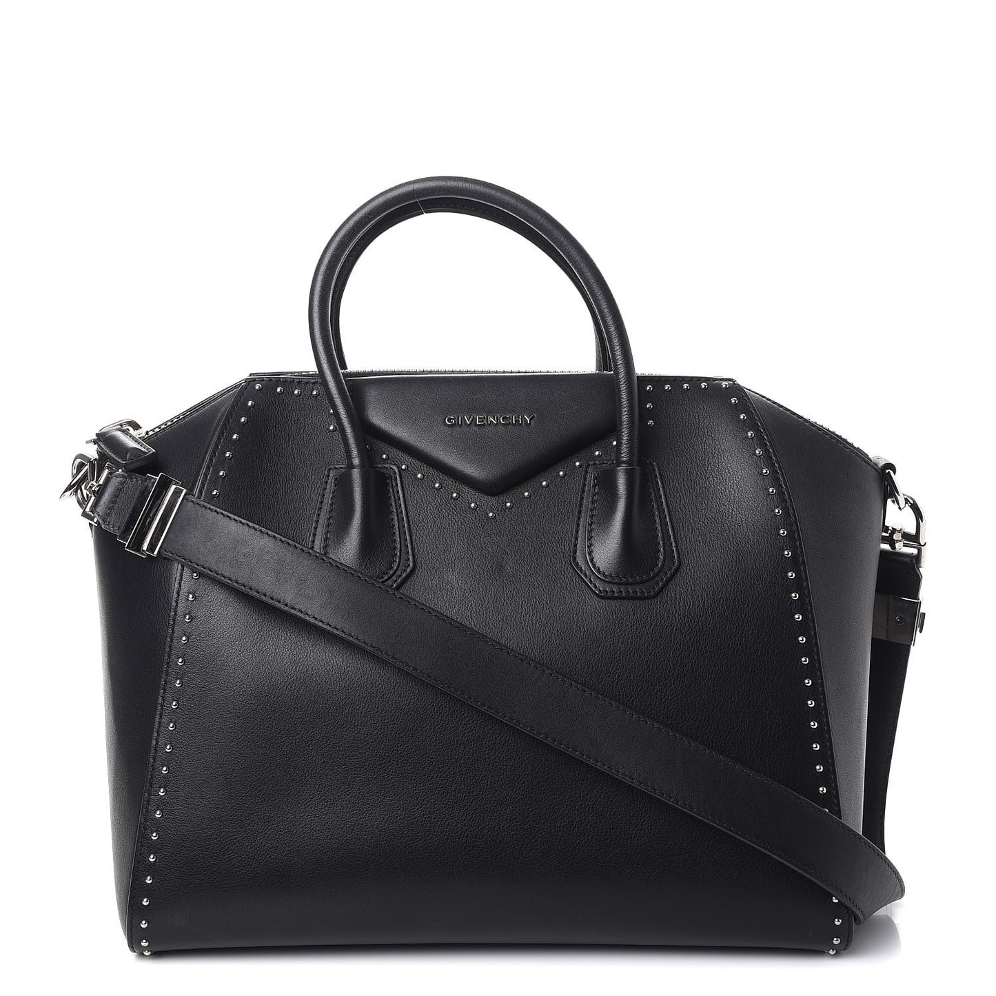 Calfskin Medium Studded Antigona Black
