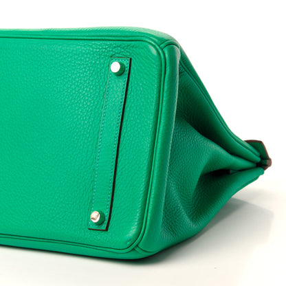 Hermes Taurillon Clemence Birkin 35 Menthe 7 of 14