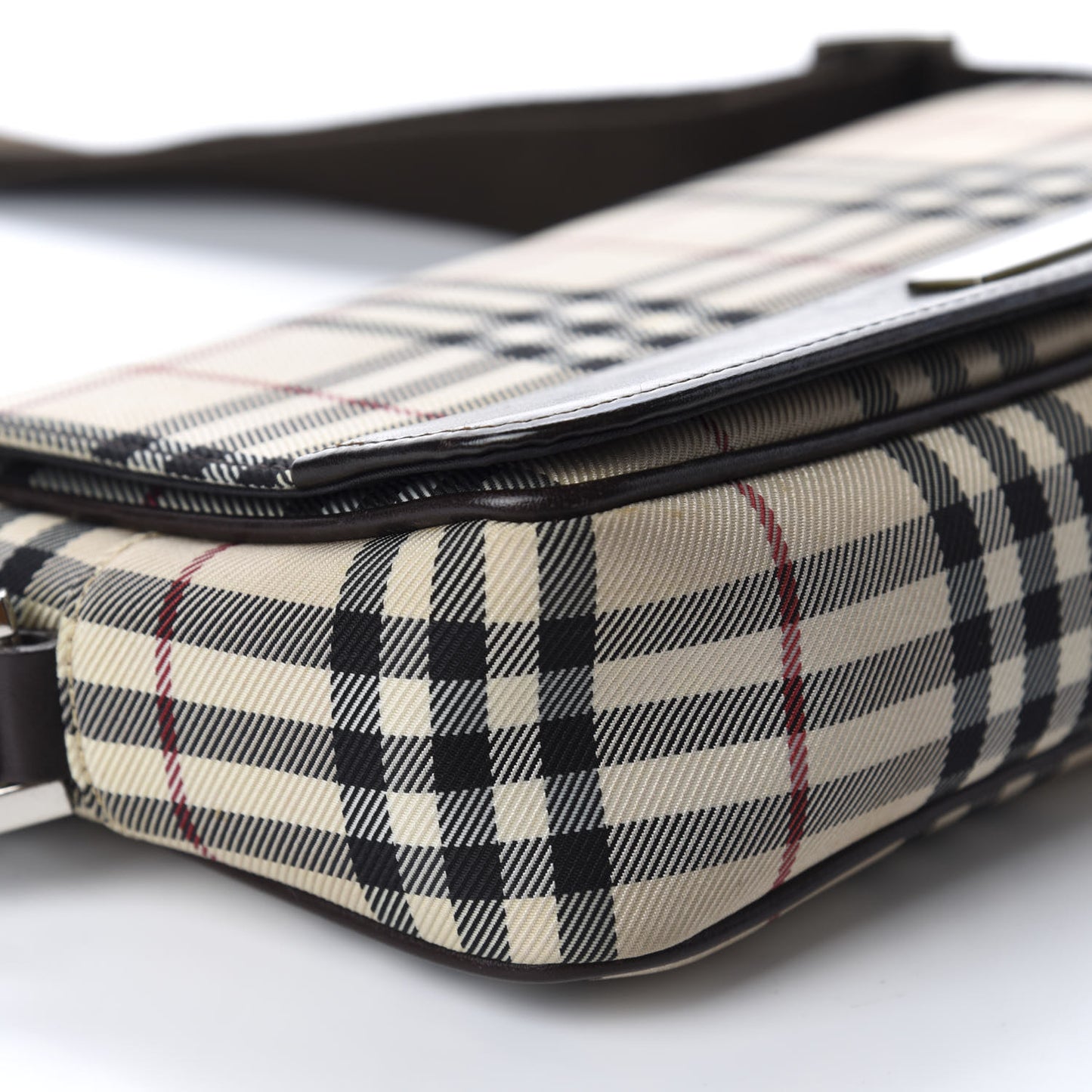 House Check Messenger Bag Brown