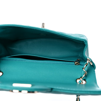 Chanel Caviar Quilted Mini Rectangular Flap Turquoise 4 of 8