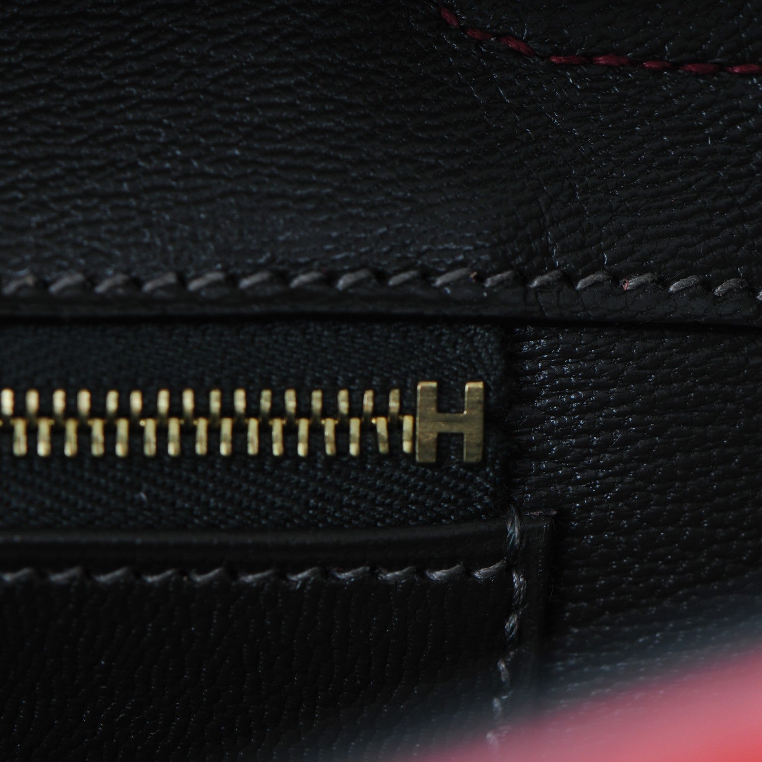 Hermes Shiny Porosus Crocodile Horseshoe Birkin 35 Rouge H Graphite 12 of 24