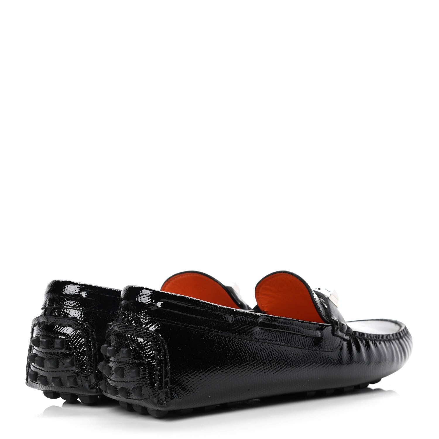Hermes Patent Epsom Womens Irving Driving Moccasin Loafers 36 Black 3 of 4