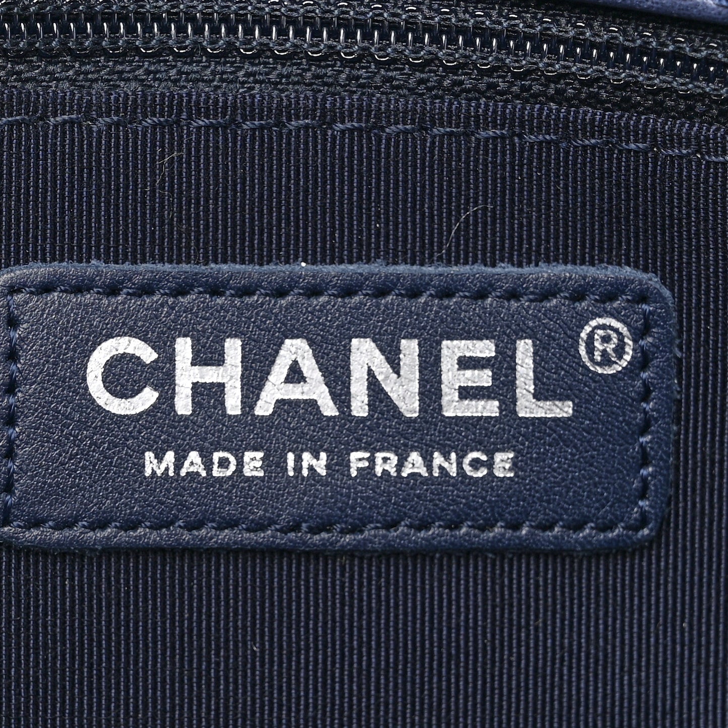 Aged Calfskin Square Quilted Mademoiselle Crochet Flap Navy