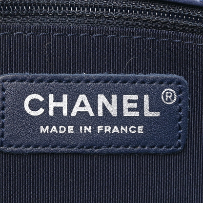 Chanel Aged Calfskin Square Quilted Mademoiselle Crochet Flap Navy 6 of 10