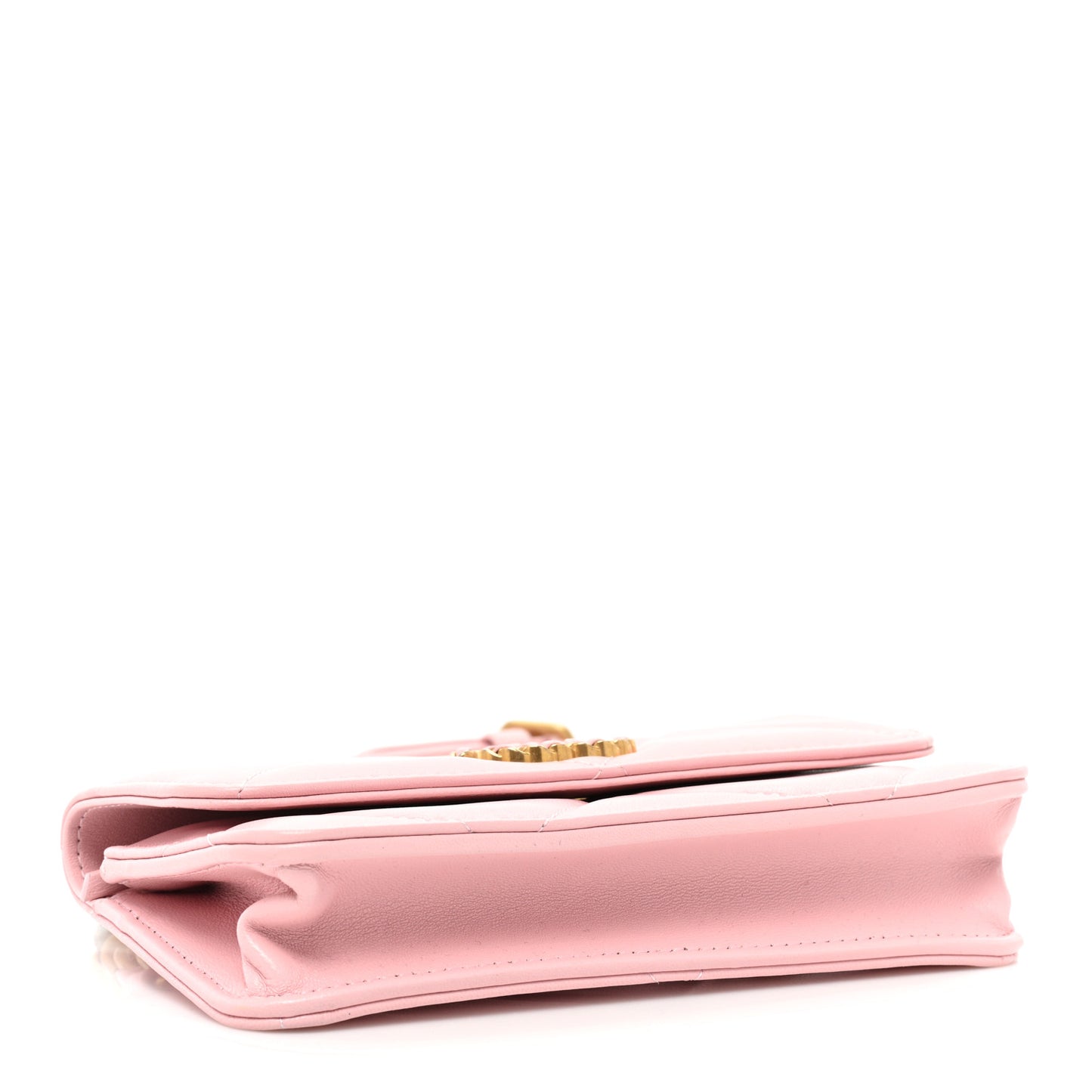 Lambskin Quilted Chanel 19 Belt Phone Holder Bag Pink