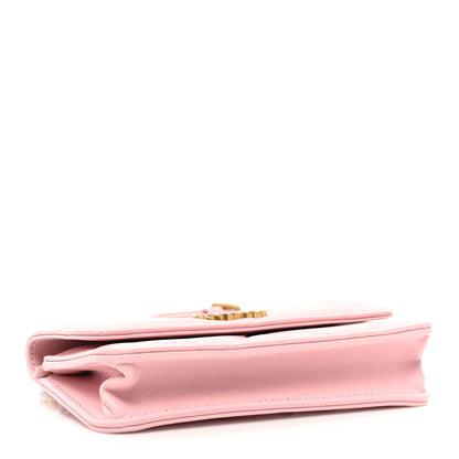 Chanel Lambskin Quilted Chanel 19 Belt Phone Holder Bag Pink 3 of 11