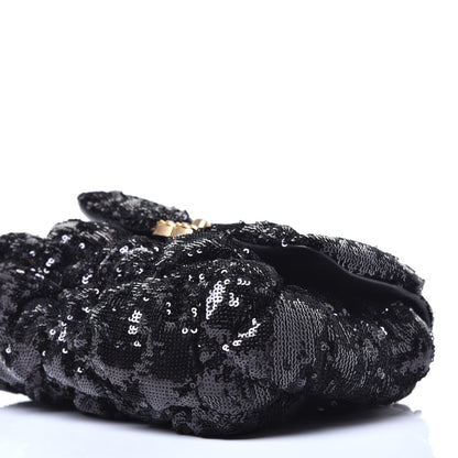 Chanel Sequin Quilted Medium 19 Flap Black 9 of 9