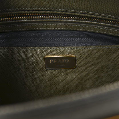 Prada Saffiano Medium Galleria Double Zip Tote Militare 6 of 9
