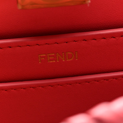 Fendi Vitello King Shiny Nappa Intreccio Small Peekaboo I SEE U Satchel Pink Dalia 7 of 10