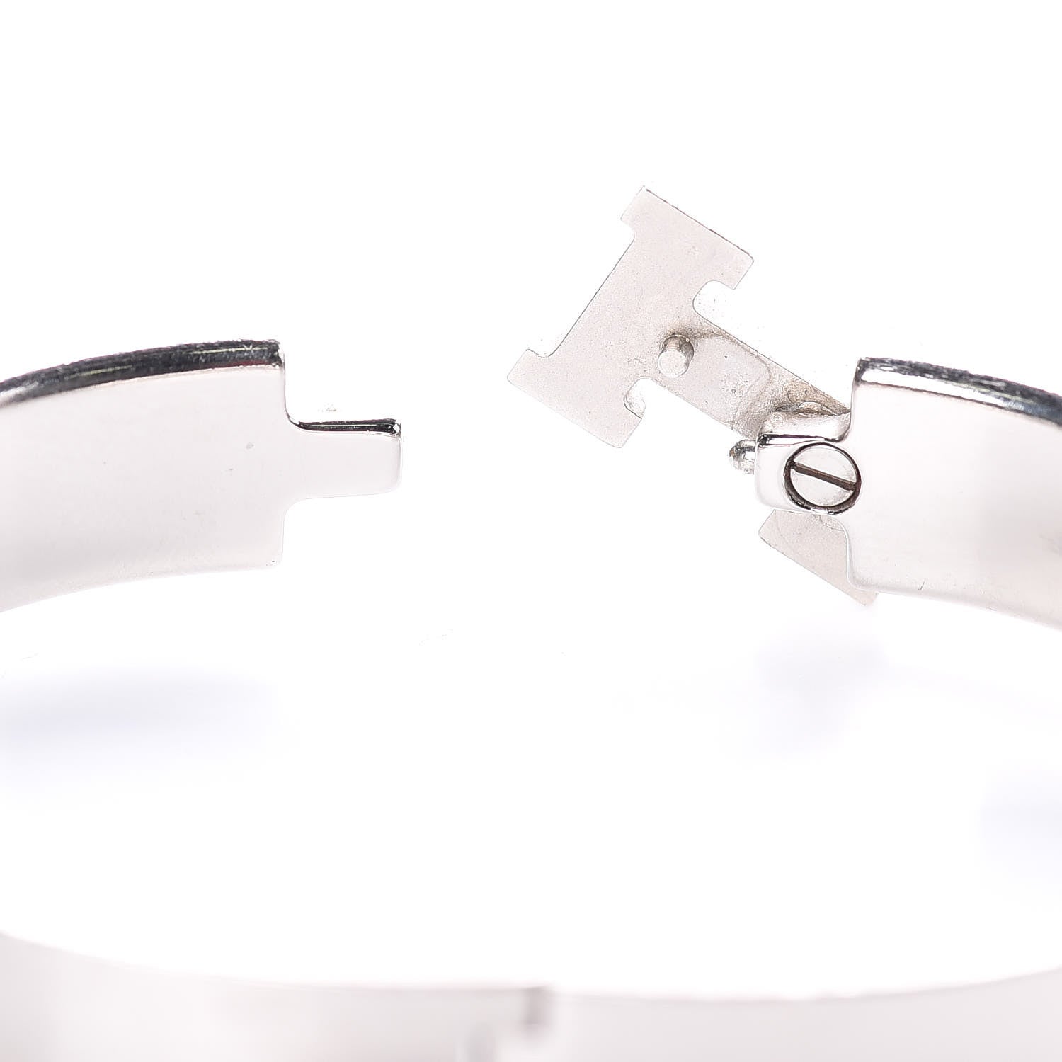 Hermes Enamel Narrow Clic Clac H Bracelet GM White 5 of 8
