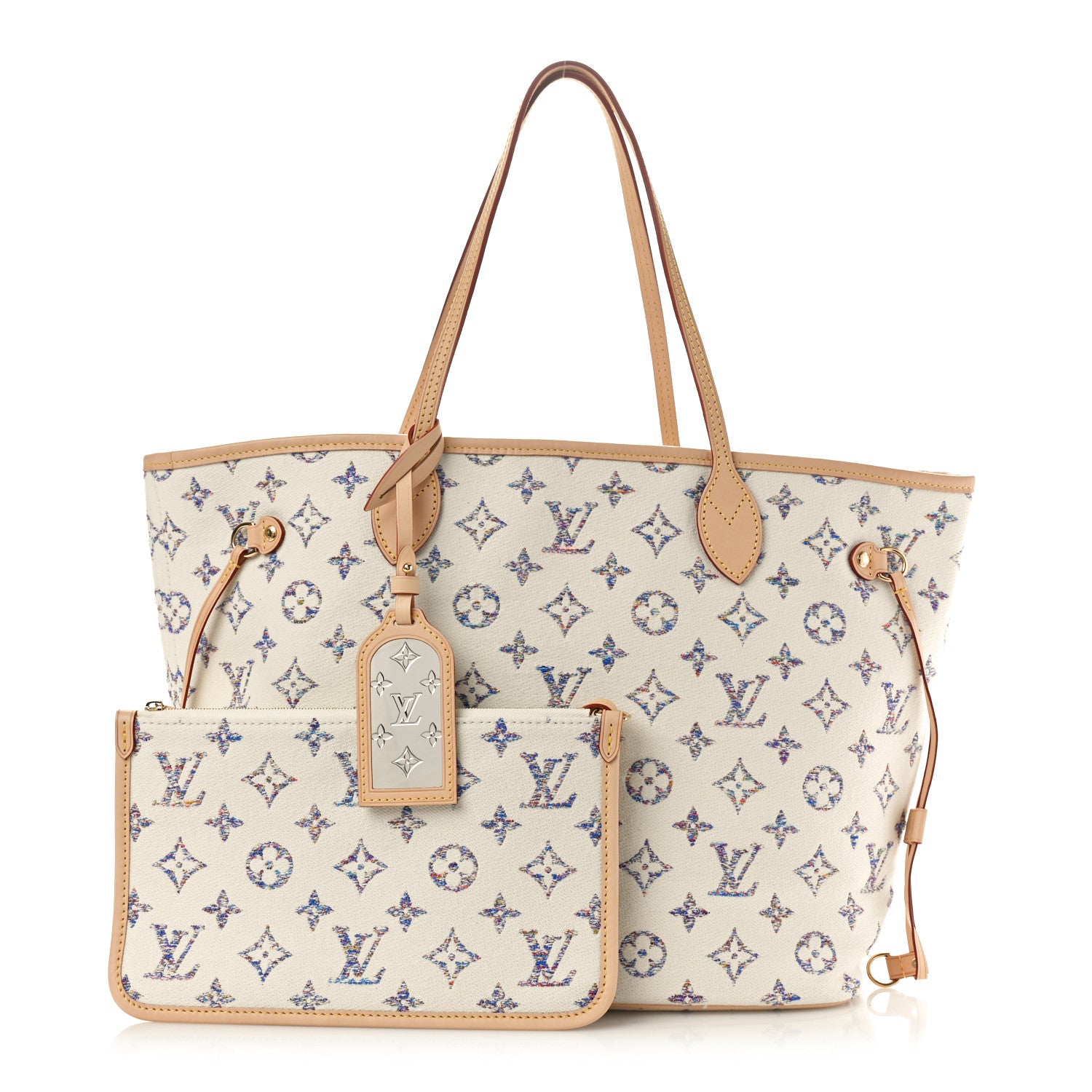 Louis Vuitton Monogram Jacquard Neverfull MM Multicolor Beige 2 of 10