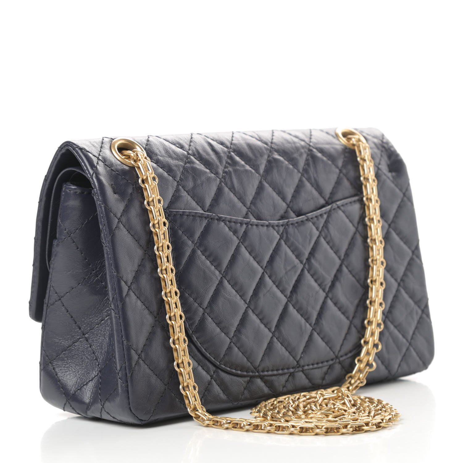 Chanel Aged Calfskin Quilted 2.55 Reissue 225 Flap Navy 3 of 13